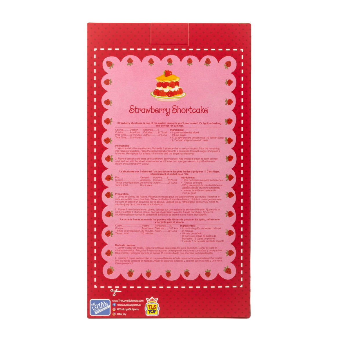 Strawberry Shortcake 14-inch doll face details with embroidered features for imaginative play.