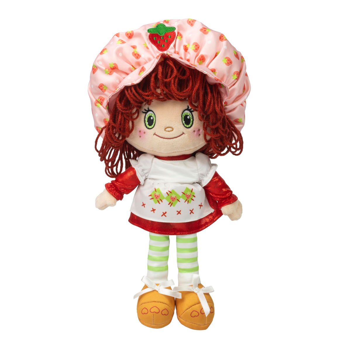 The Loyal Subjects Strawberry Shortcake 14-Inch doll from the front view, soft cuddle companion.