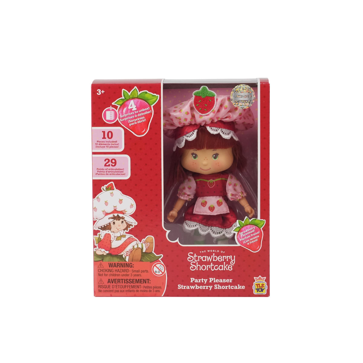 The Loyal Subjects Strawberry Shortcake Party-Pleaser doll fully poseable with rooted hair and signature scent.