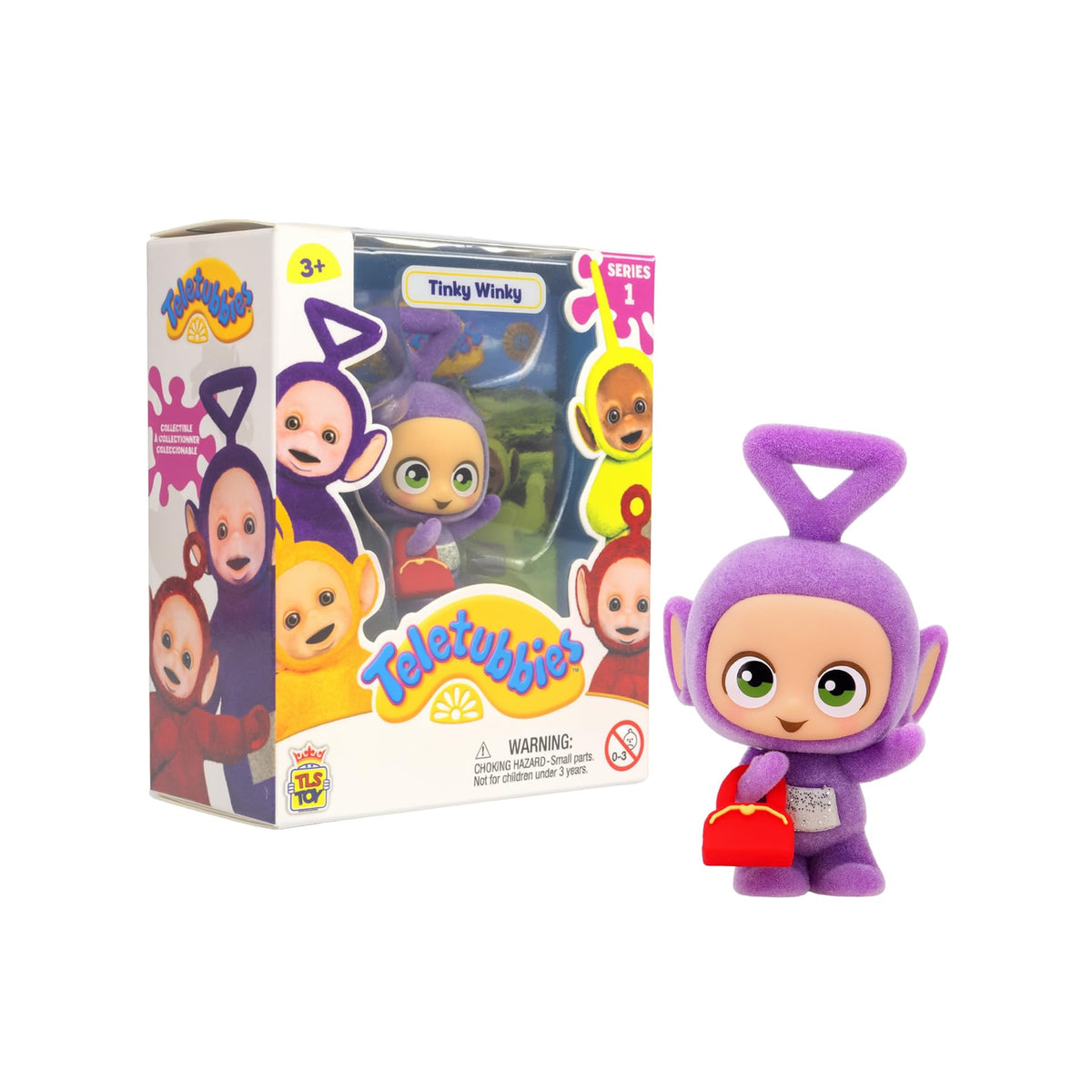 The Loyal Subjects Teletubbies CheeBee Cuties Noo-Noo figure, playful cleaning-themed addition.