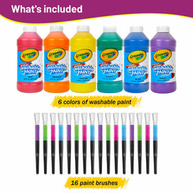 The Mega Deals 16 oz paint bottles ready for classroom projects