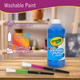 The Mega Deals kids' brushes with nylon bristles for smooth painting