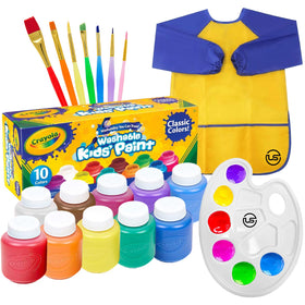 The Mega Deals Kids Painting Set color palette for vibrant color mixing.
