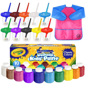 The Mega Deals Kids Painting Set color palette shows vivid hues for creative play