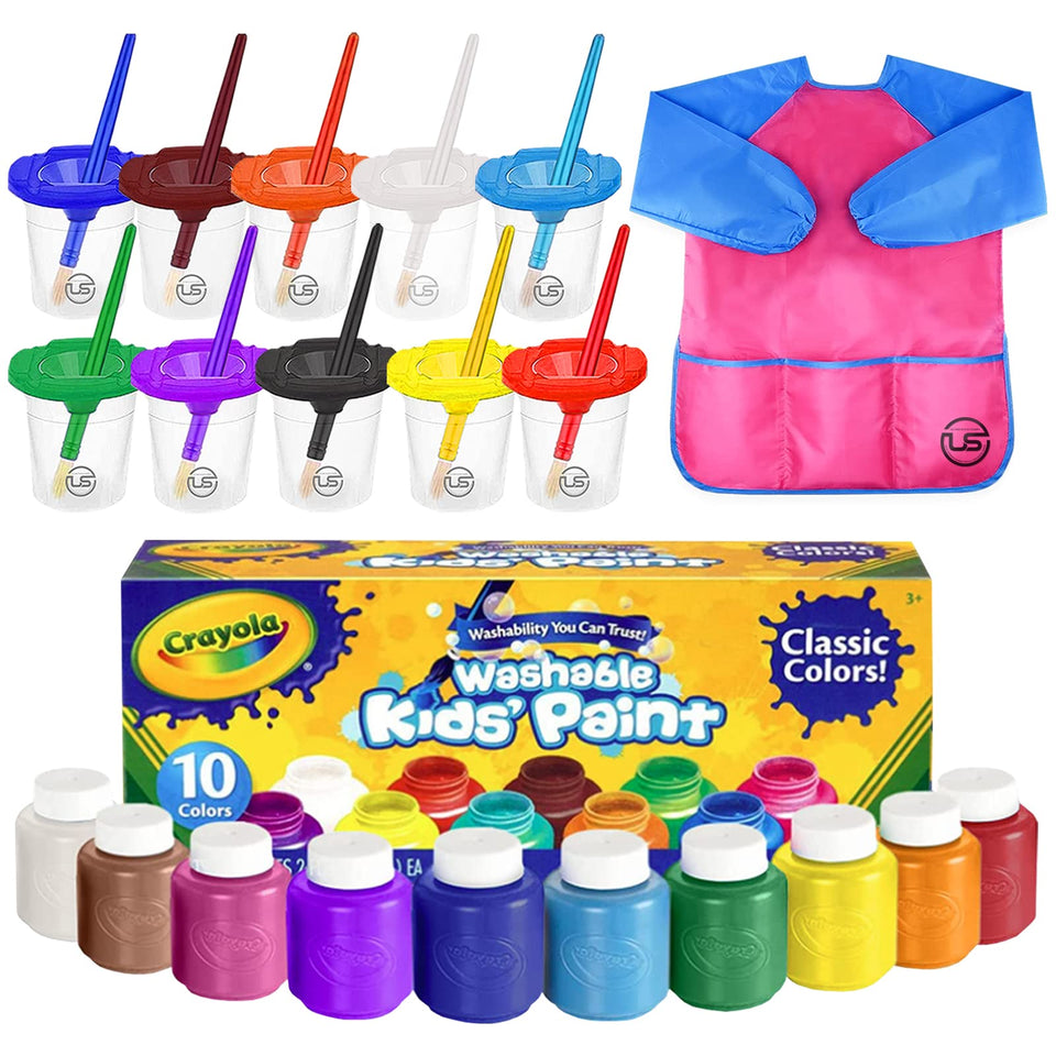 The Mega Deals Kids Painting Set color palette shows vivid hues for creative play