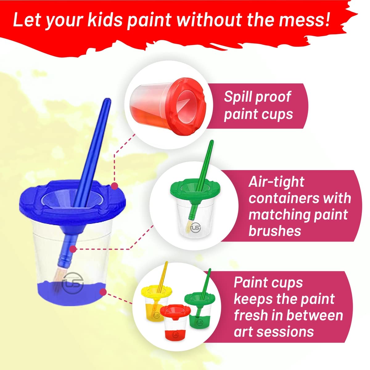 The Mega Deals Kids Painting Set smock protects clothing during messy art
