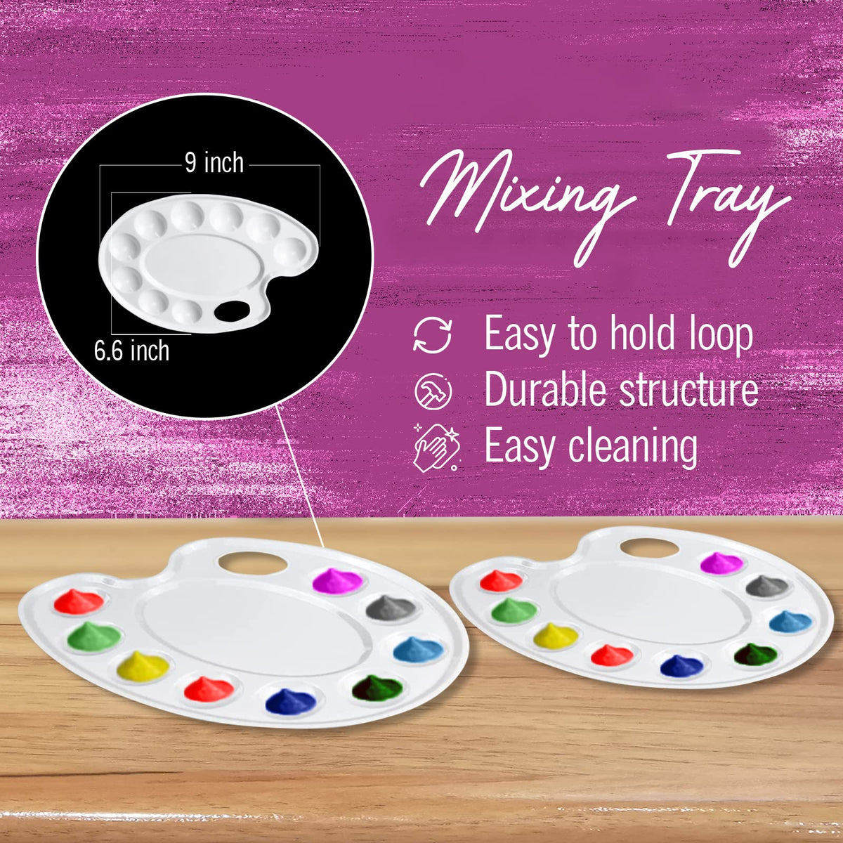 The Mega Deals Kids Painting Set surface-friendly brushes support soft strokes.