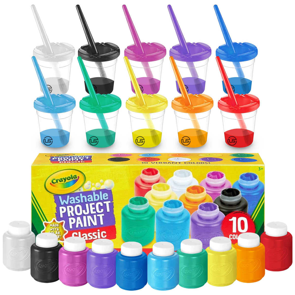 The Mega Deals Kids Painting Set with vibrant paints for color exploration.