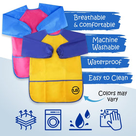 The Mega Deals Kids Painting Set washable paints rinse easily from skin