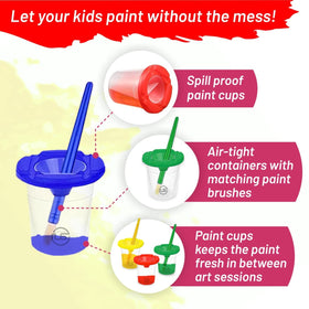 The Mega Deals toddler paintbrushes set supports easy grip and precise strokes