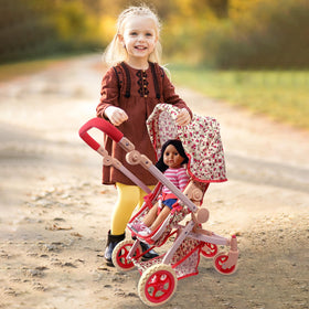 The New York Doll Collection 25-inch adjustable handle makes push time comfortable
