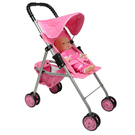 The New York Doll Collection stroller with basket on bottom, ideal for accessories.