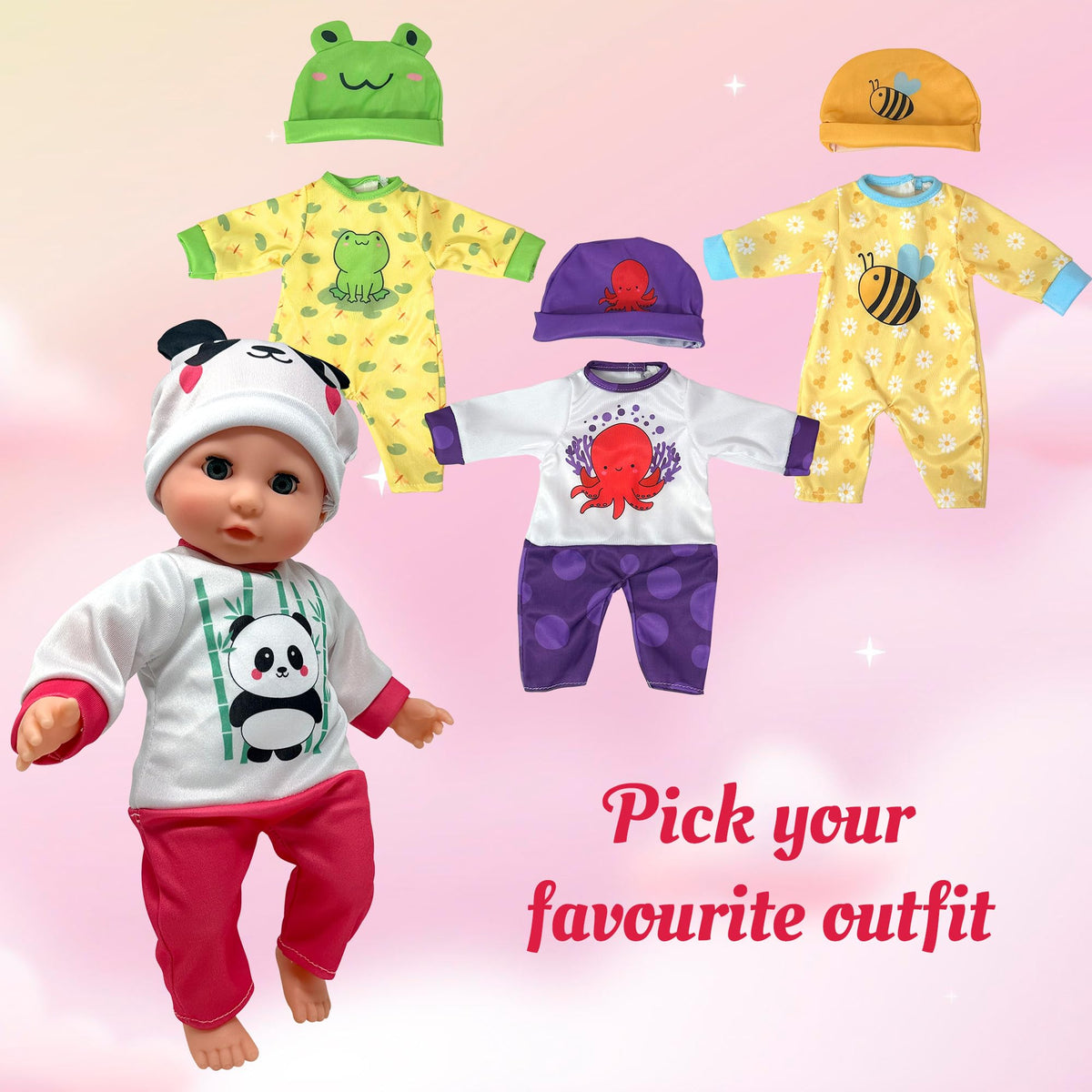 The New York Doll Collection pacifier and bottle set for nurturing pretend play