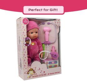 The New York Doll Collection light-up heartbeat stethoscope enhances realistic playtime.