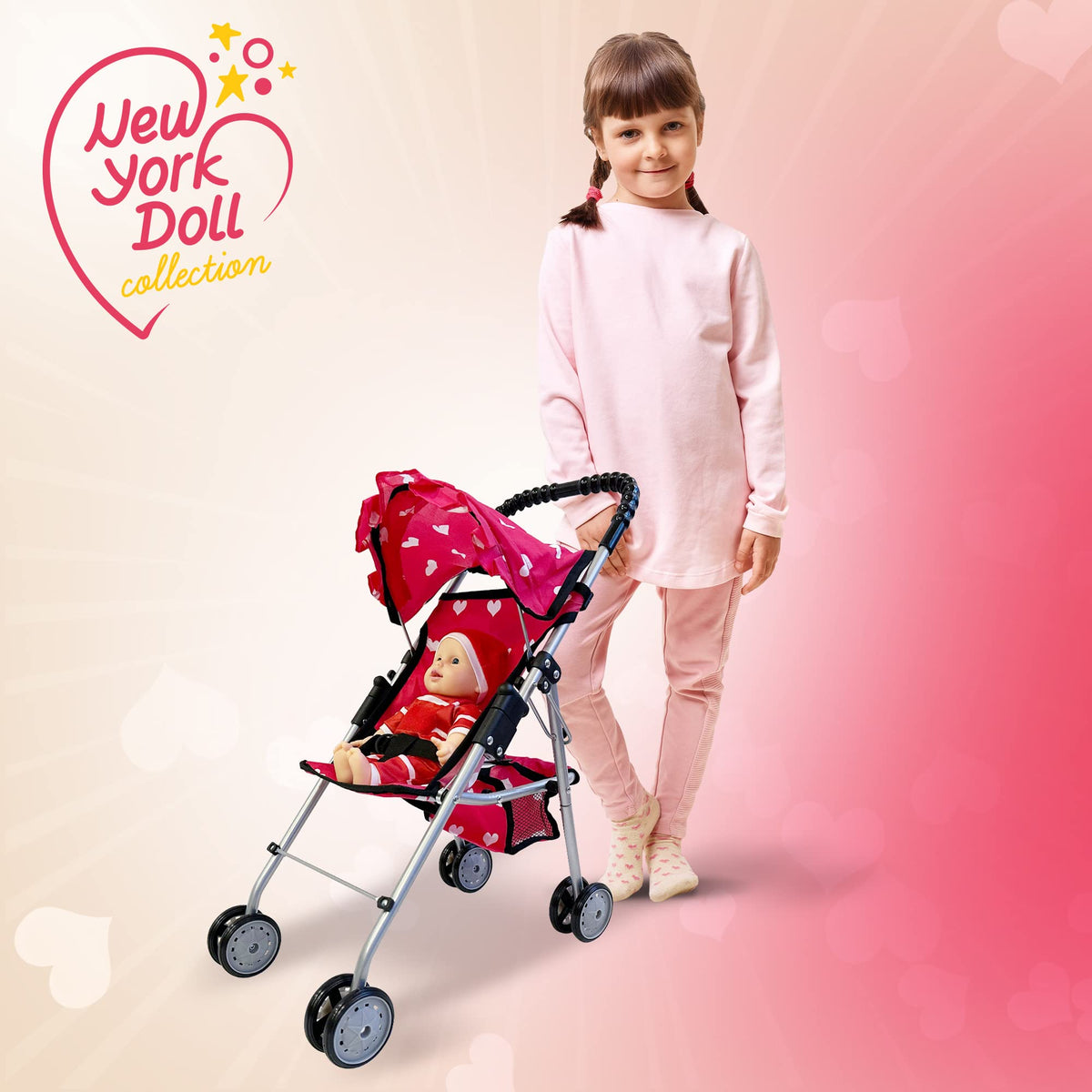 The New York Doll Collection pack-n-play doll bed, versatile crib for 18-inch dolls