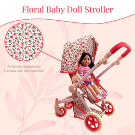 The New York Doll Collection rubber wheels offer a smooth ride on floors and sidewalks