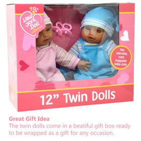 The New York Doll Collection washable outfits and hat simplify cleanup after dress-up.