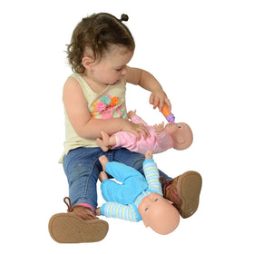 The New York Doll Collection twins are 12 inches tall, a compact size for small hands.