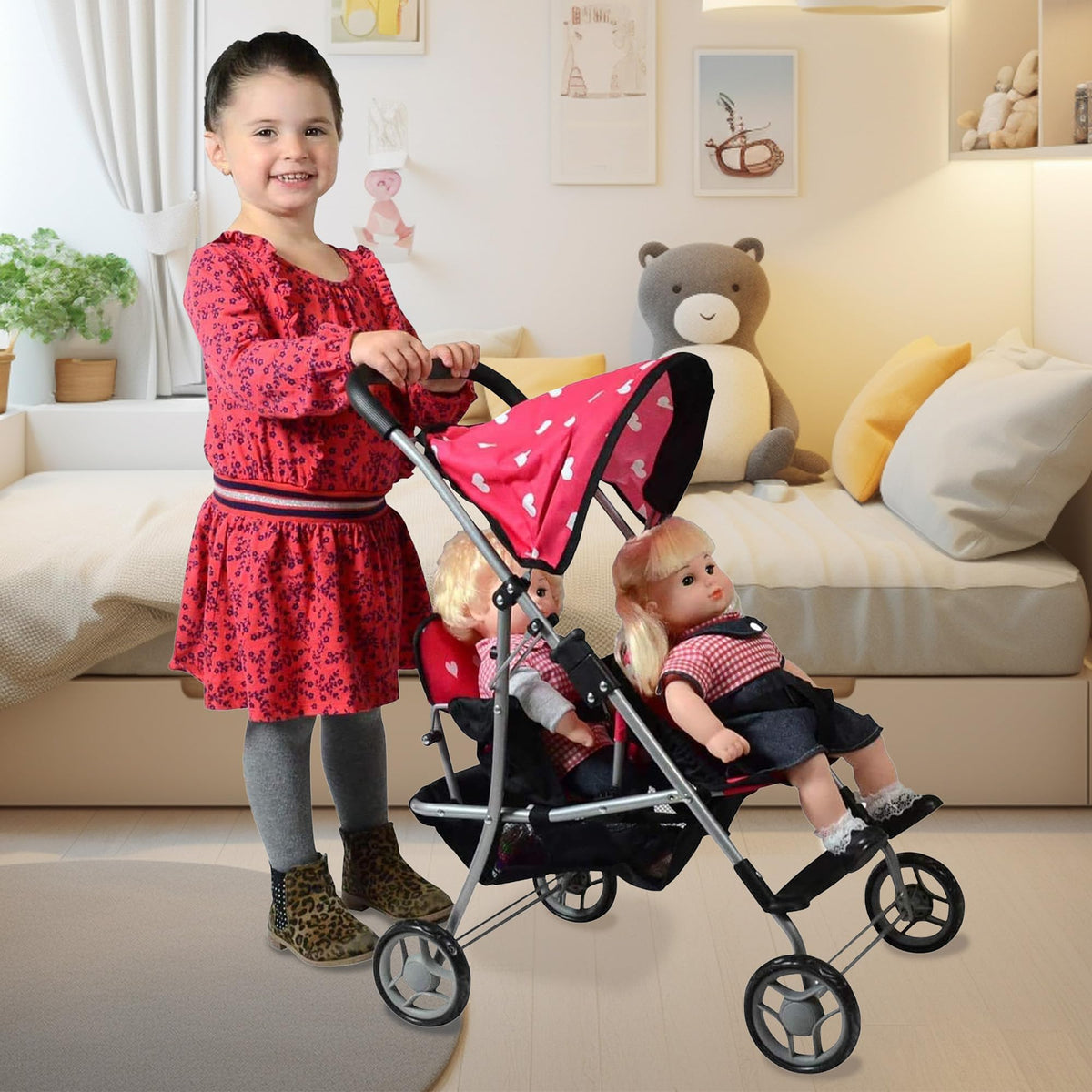 The New York Doll Collection fits two 18-inch dolls for shared pretend adventures.