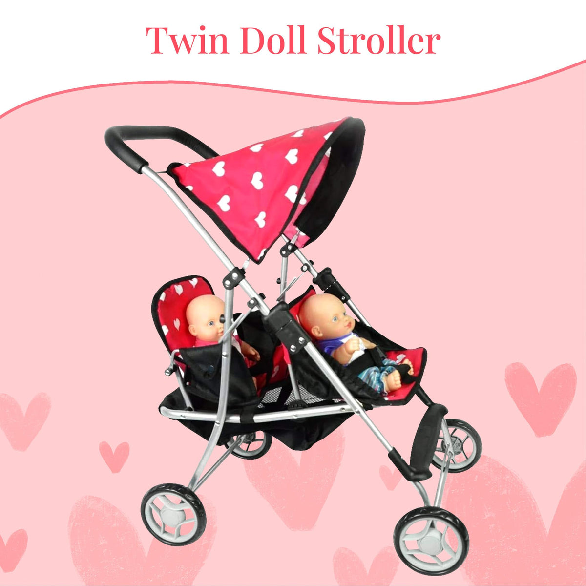 The New York Doll Collection supports two dolls for cooperative pretend rides.