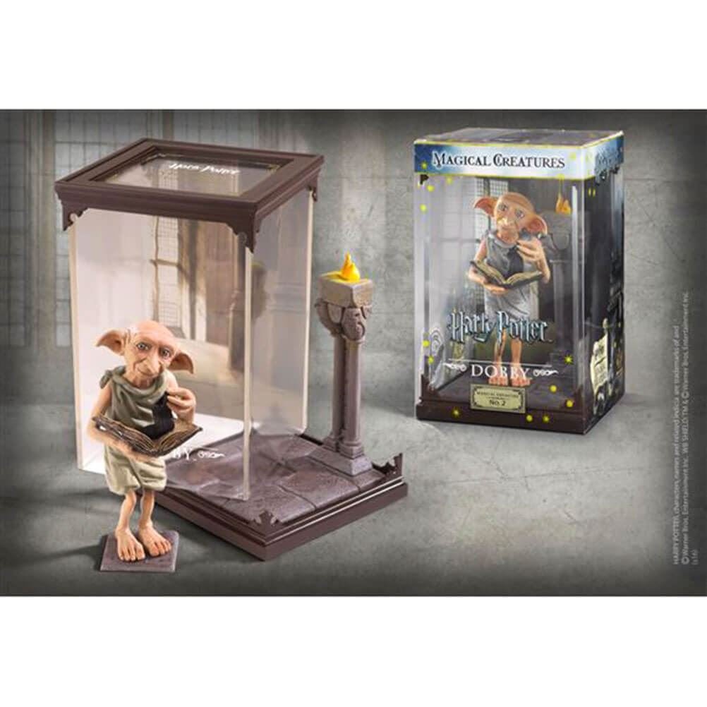 The Noble Collection Dobby figurine close-up shows intricate detailing and textures.