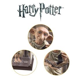 The Noble Collection Dobby front view reveals charming pose and character likeness.