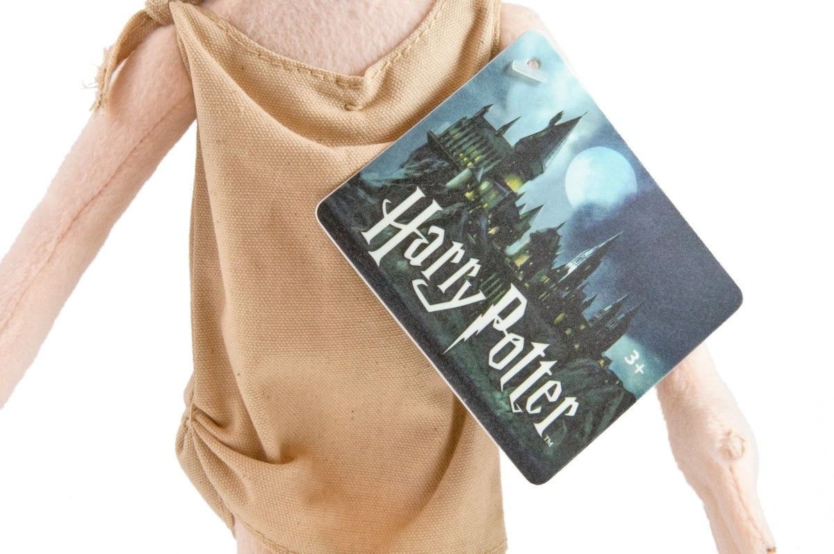 The Noble Collection Dobby Plush face detail highlights features.