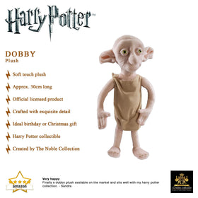 The Noble Collection Dobby Plush materials close-up shows high quality.