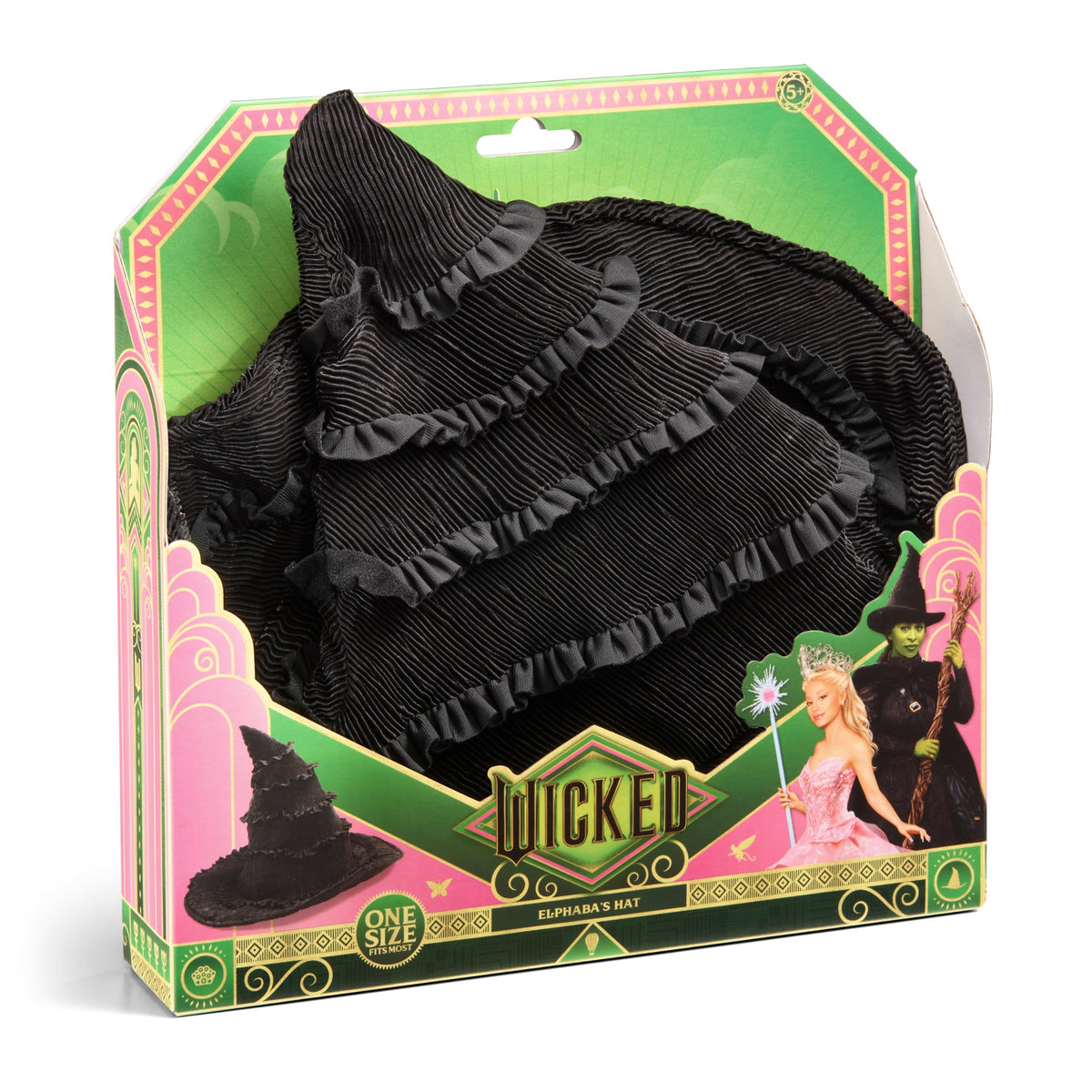 The Noble Collection Elphaba Hat textured fabric closeup highlights quality craftsmanship for pretend play.