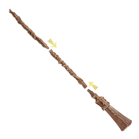 Close-up texture of The Noble Collection Elphaba's Broom highlighting realistic grip and finish