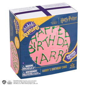 Collectible Pufflums set featuring Harry Potter birthday cake for fans and display shelves.