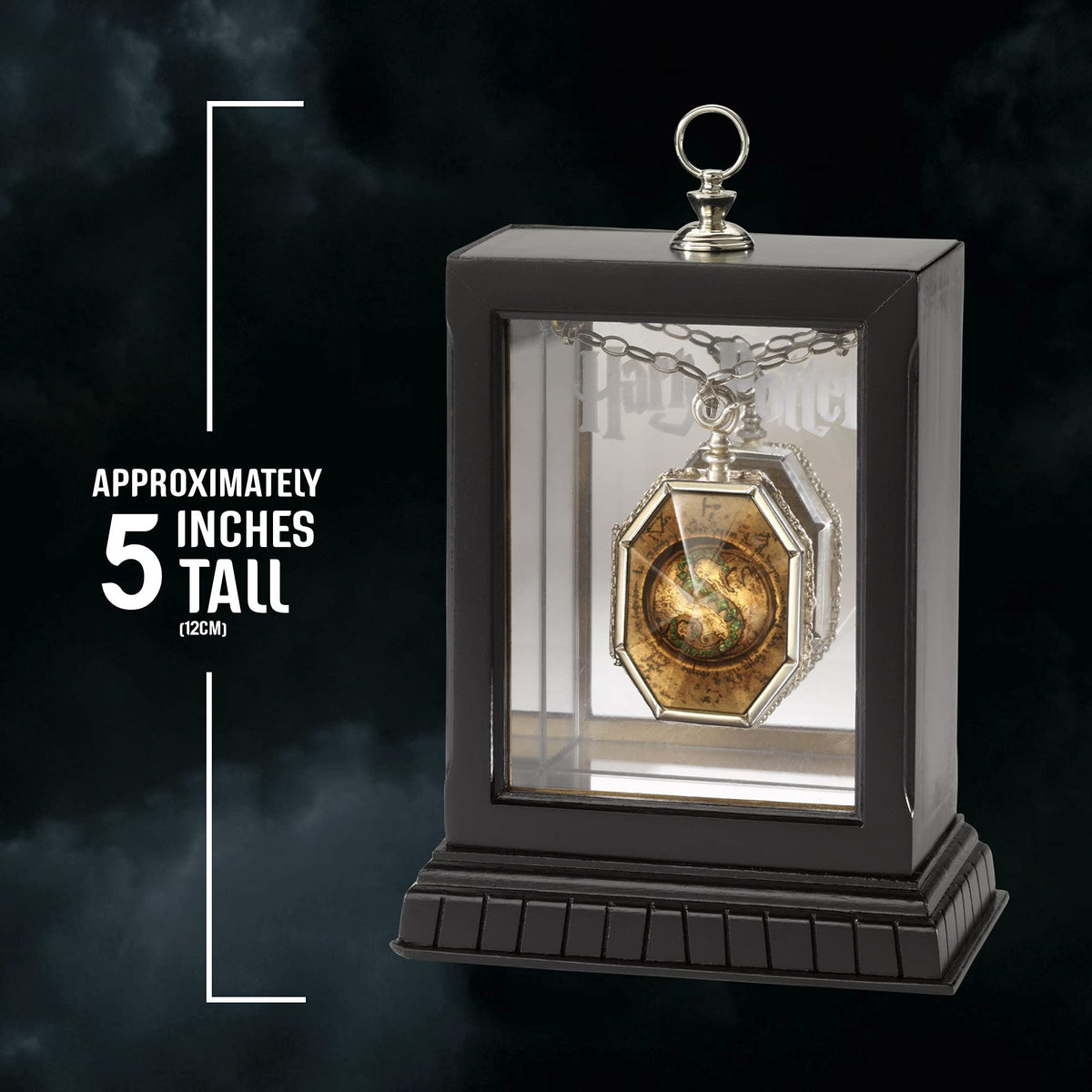 Horcrux Locket packaging and collector wood box included by The Noble Collection.