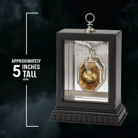 Horcrux Locket packaging and collector wood box included by The Noble Collection.