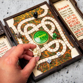 Batteries included for instant setup with the Noble Collection Jumanji board.