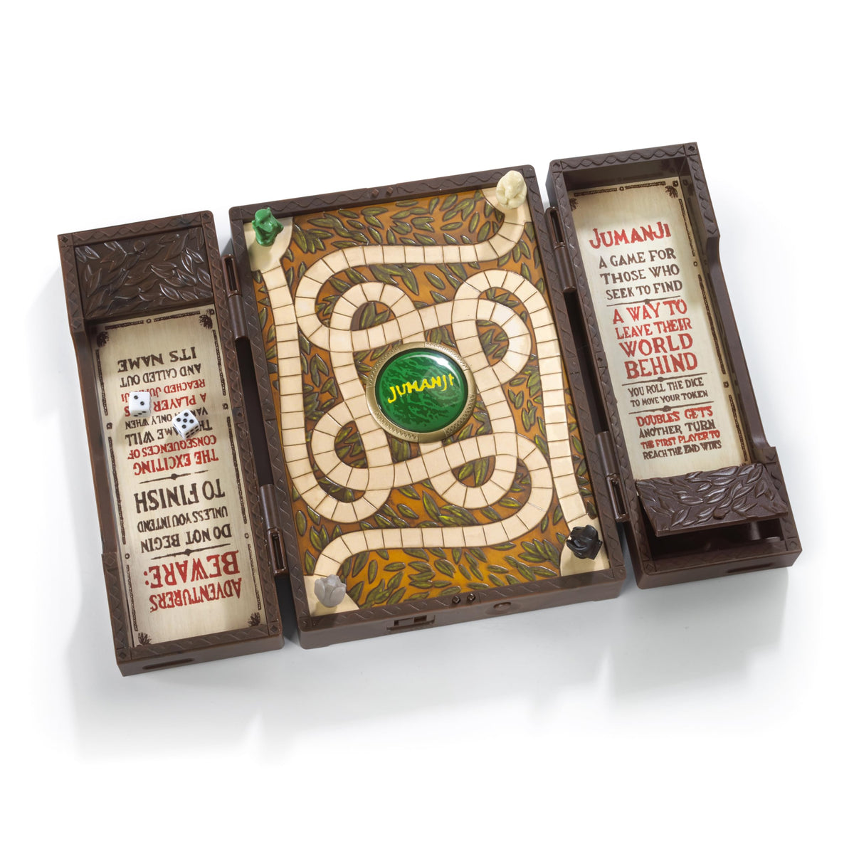 The Noble Collection Jumanji miniature board center-disc glow for immersive ambiance.