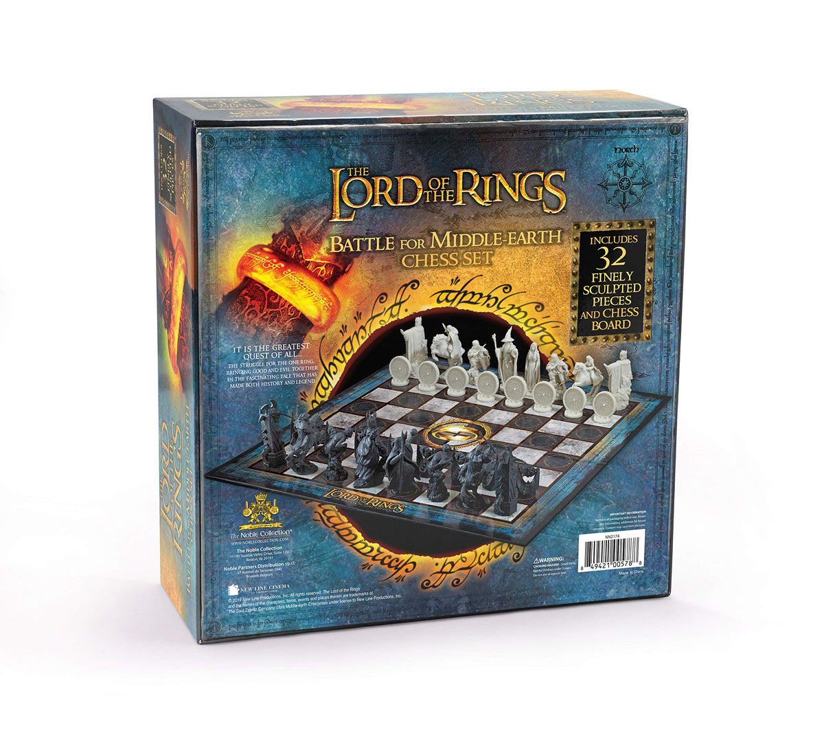 The Noble Collection Frodo chess piece, an iconic character for fans and games.