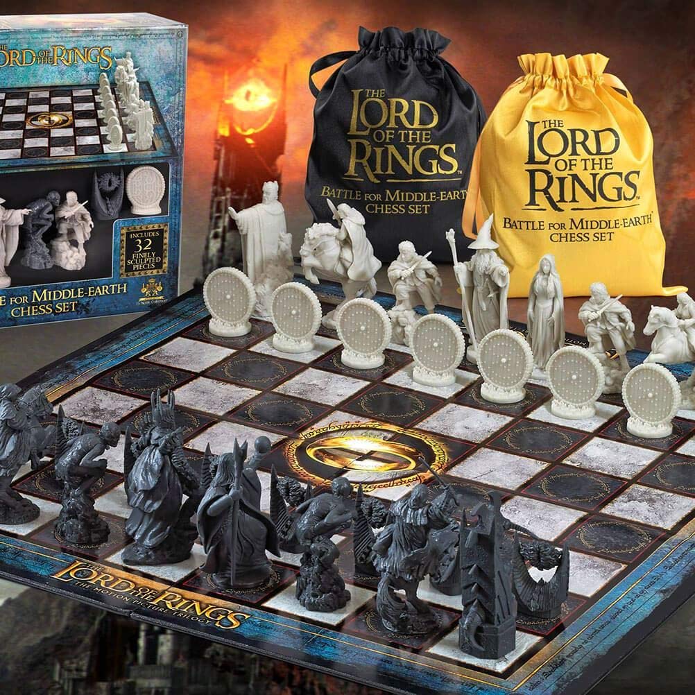 The Noble Collection Gandalf chess piece, a detailed hero figure for collectors.