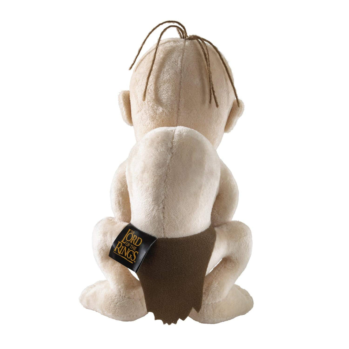 The Noble Collection Gollum plush back view shows stitching and silhouette