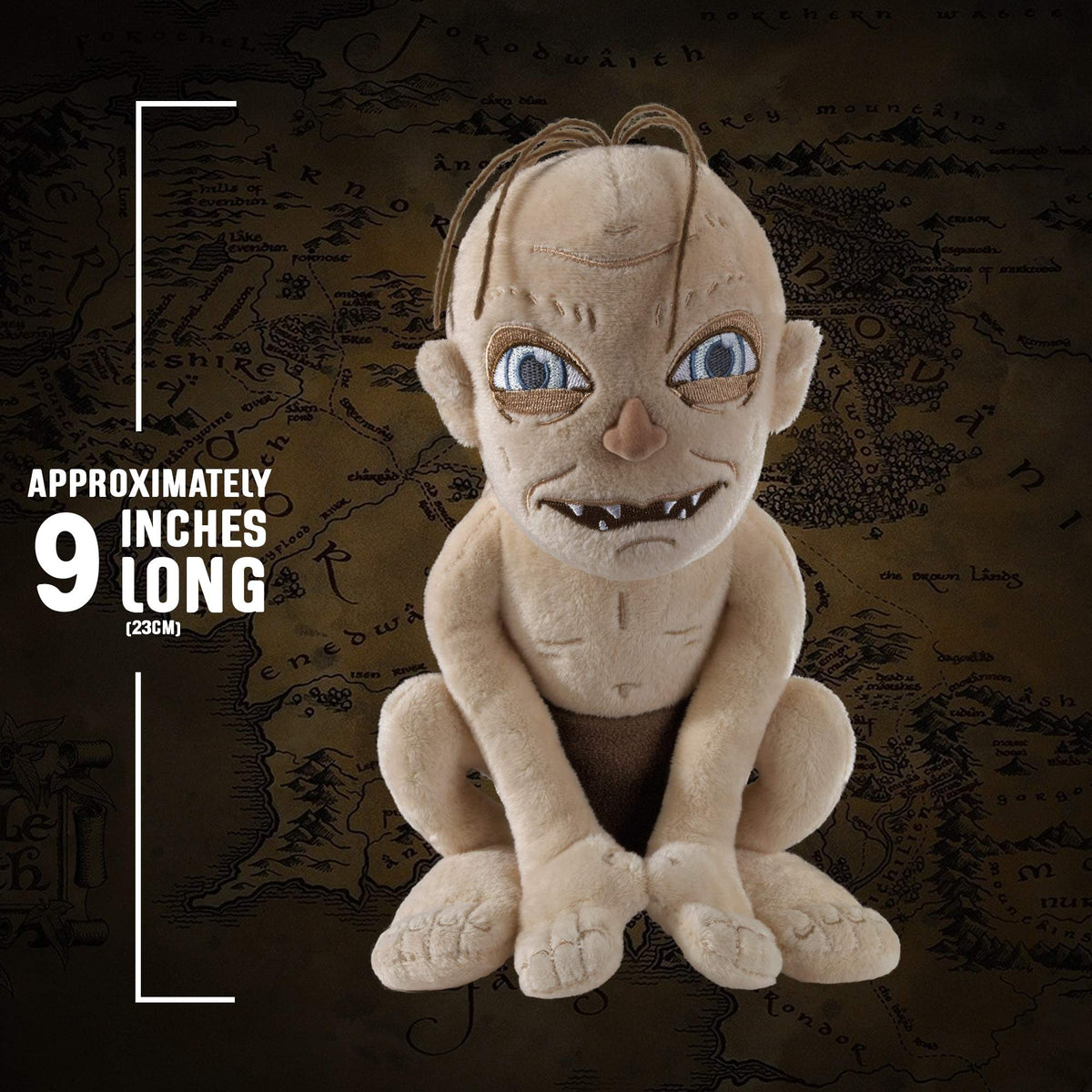 The Noble Collection Gollum plush fabric texture offers a cozy feel