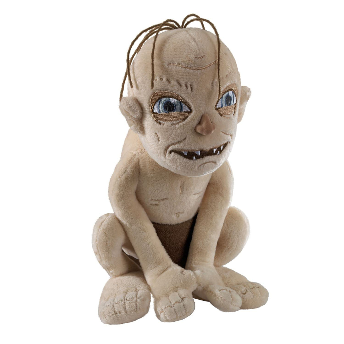 The Noble Collection Gollum plush front view with soft fabric for display or cuddle
