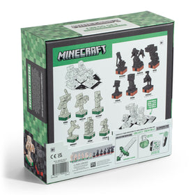 The Noble Collection Minecraft Chess Set assembly detail showing panel connection