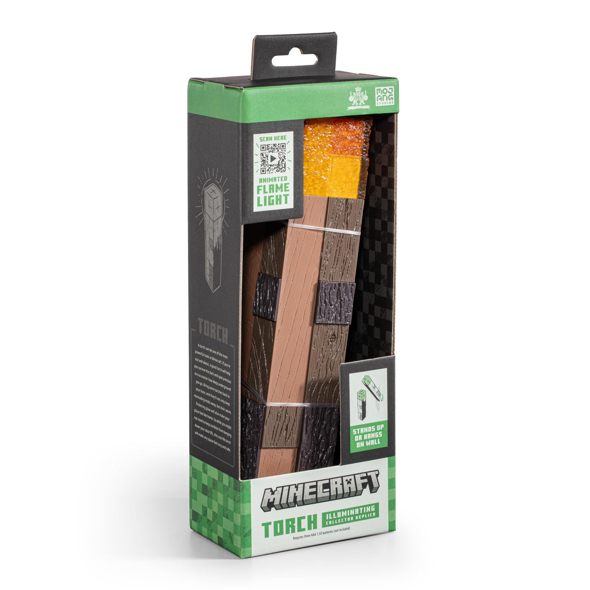 The Noble Collection Minecraft Torch includes mounting screws and anchors for simple setup.