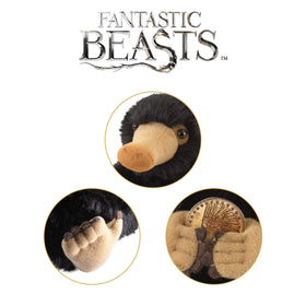 The Noble Collection Niffler Plush full-body shot highlighting size.