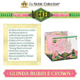 The Noble Collection Bubble Crown age fit approx 3 inches tall.