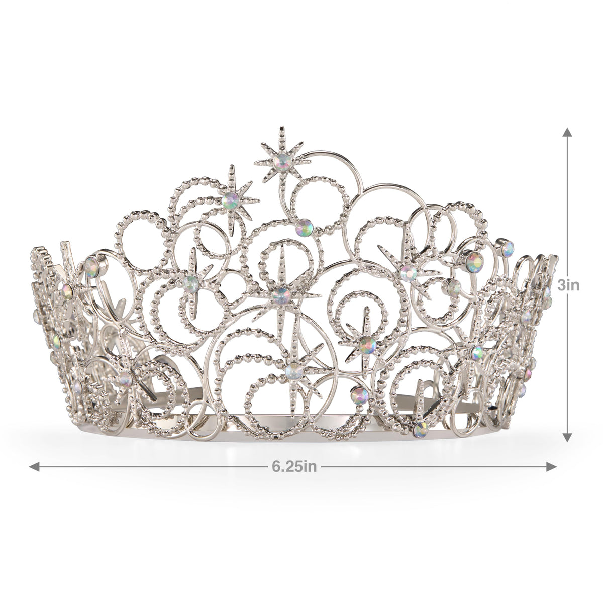 The Noble Collection Wicked Glinda's Bubble Crown back view showing youth-friendly fit.