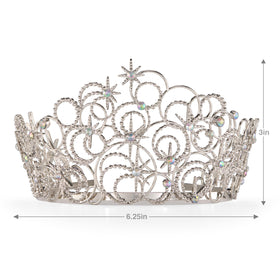 The Noble Collection Wicked Glinda's Bubble Crown back view showing youth-friendly fit.