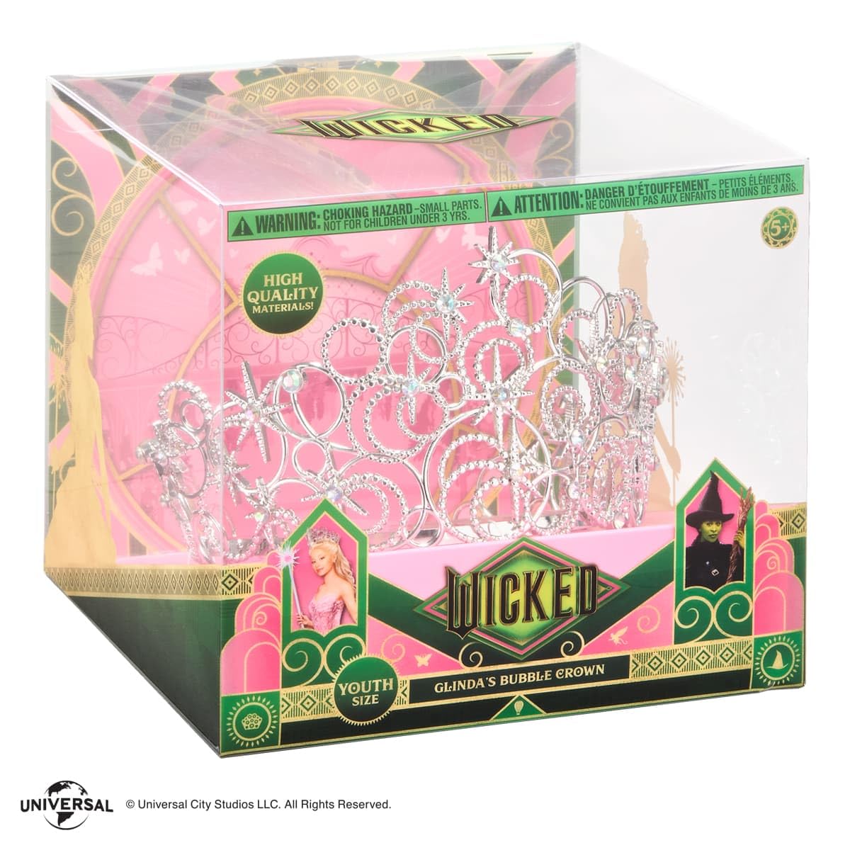 The Noble Collection Bubble Crown close-up gems showcase iridescent facets.