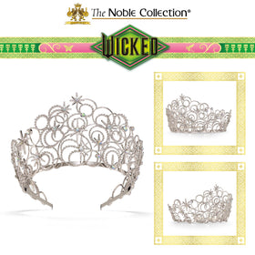 The Noble Collection crown materials detail premium metals and iridescent gems.