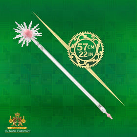 The Noble Collection Wicked Glinda's Bubble Wand closeup, ornate detailing and craftsmanship