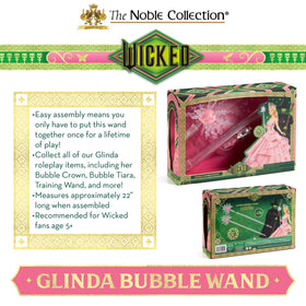 The Noble Collection Wicked Glinda's Bubble Wand scale reference, 22 inches when assembled